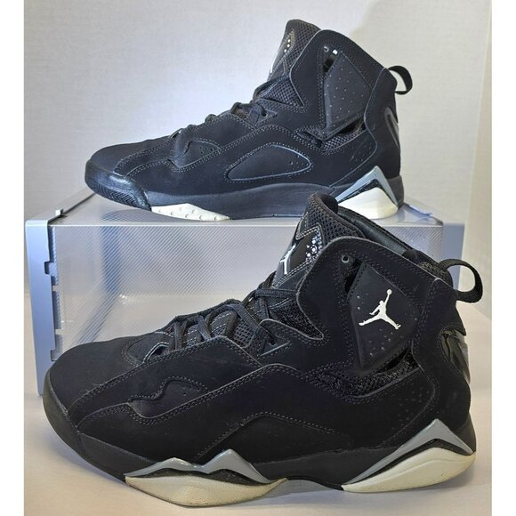 Nike Air Jordan True Flight  Men's Black/ Cool Grey Sneakers  Size 9 - Picture 1 of 16